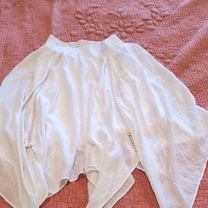 Passport White Skirt with Textured Detail